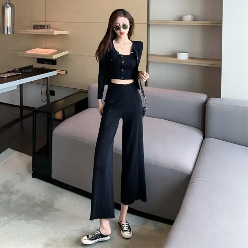 "Chic Comfort: Elevate Your Style with 3-Piece Top and Inner Wear Set" "Versatile Layers: Perfectly Pairs with Pants for Effortless Outfits"