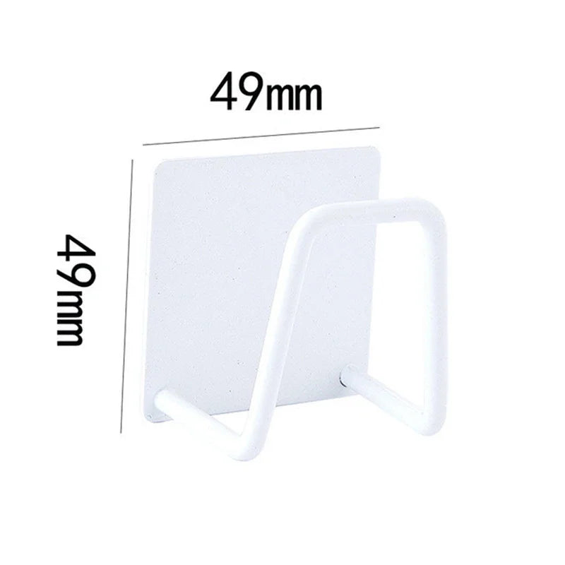 Kitchen Accessories Stainless Steel Sponge Holder Spoon Holder Pot Clips Self Adhesive Kitchen Storage Organizer Kitchen Gadgets