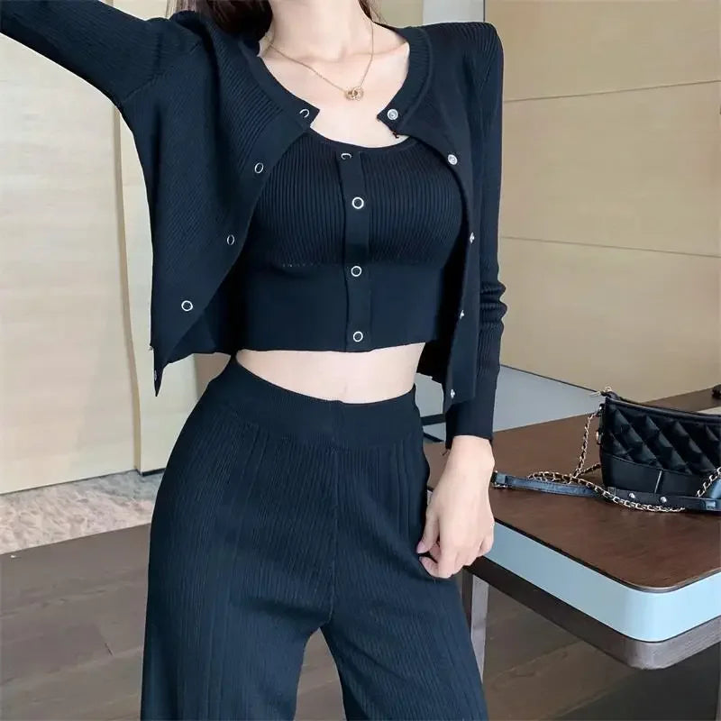 "Chic Comfort: Elevate Your Style with 3-Piece Top and Inner Wear Set" "Versatile Layers: Perfectly Pairs with Pants for Effortless Outfits"