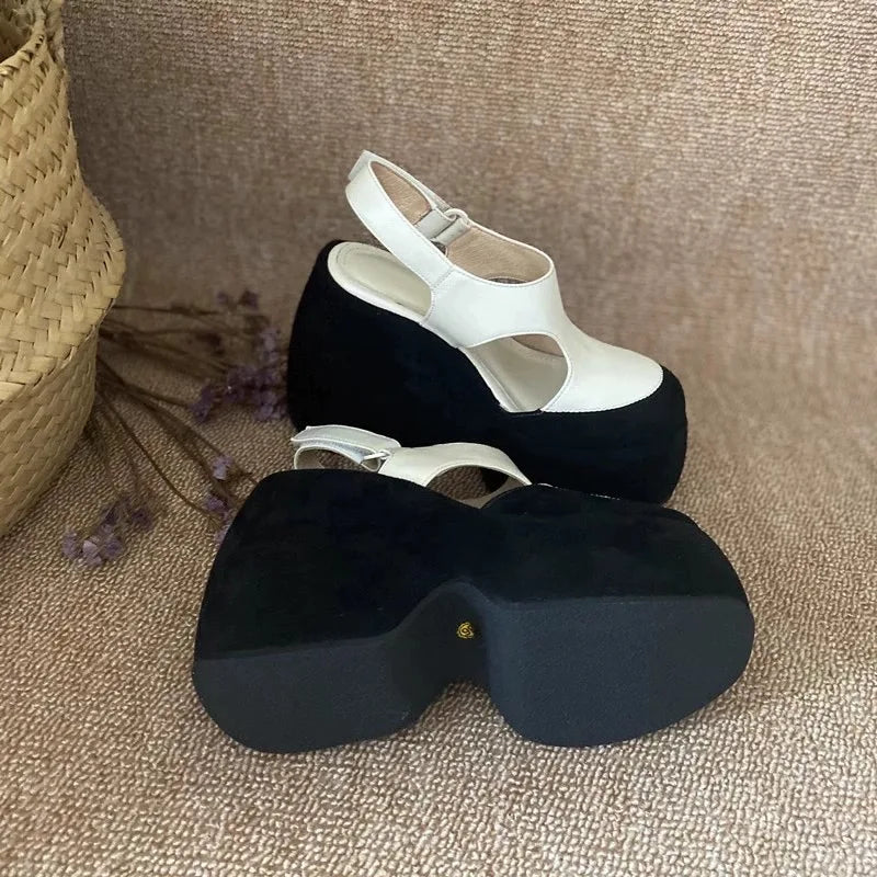 "Luxury Platform Women Sandals - High Thick Bottom Casual Summer Shoes"