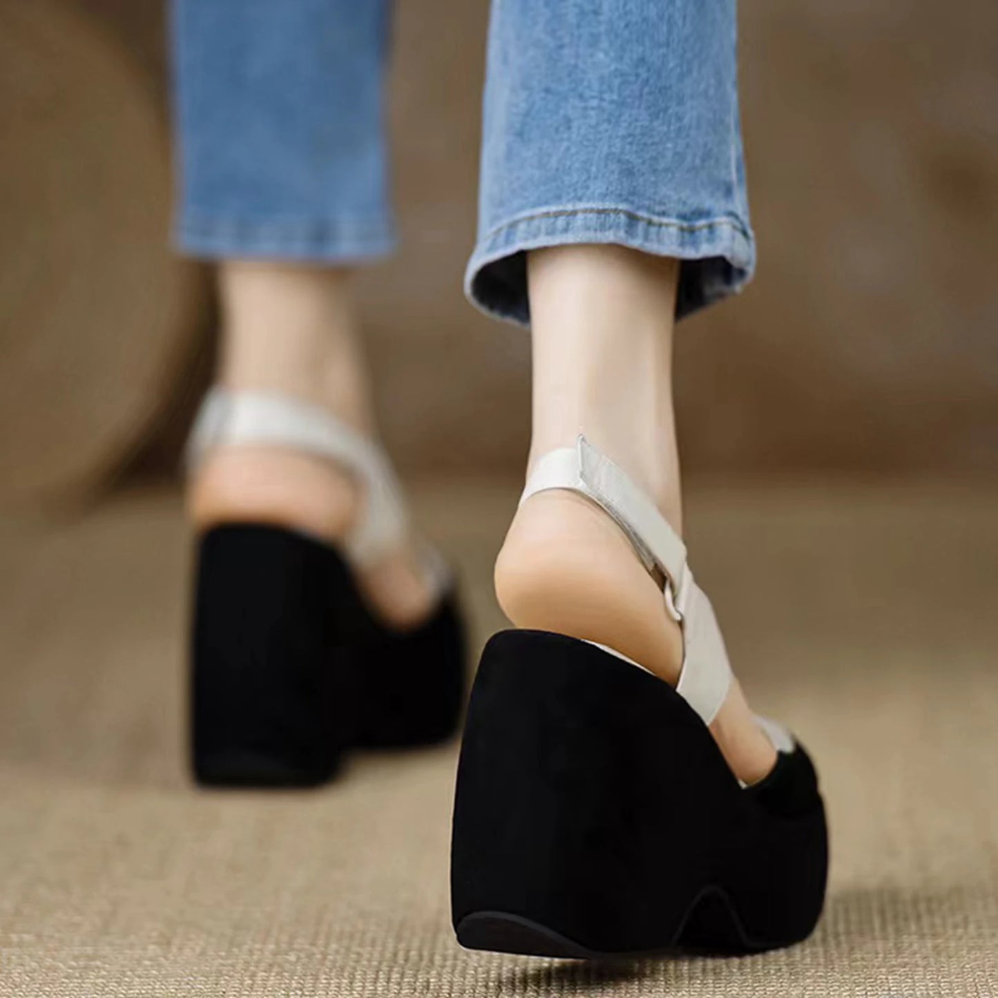 "Luxury Platform Women Sandals - High Thick Bottom Casual Summer Shoes"