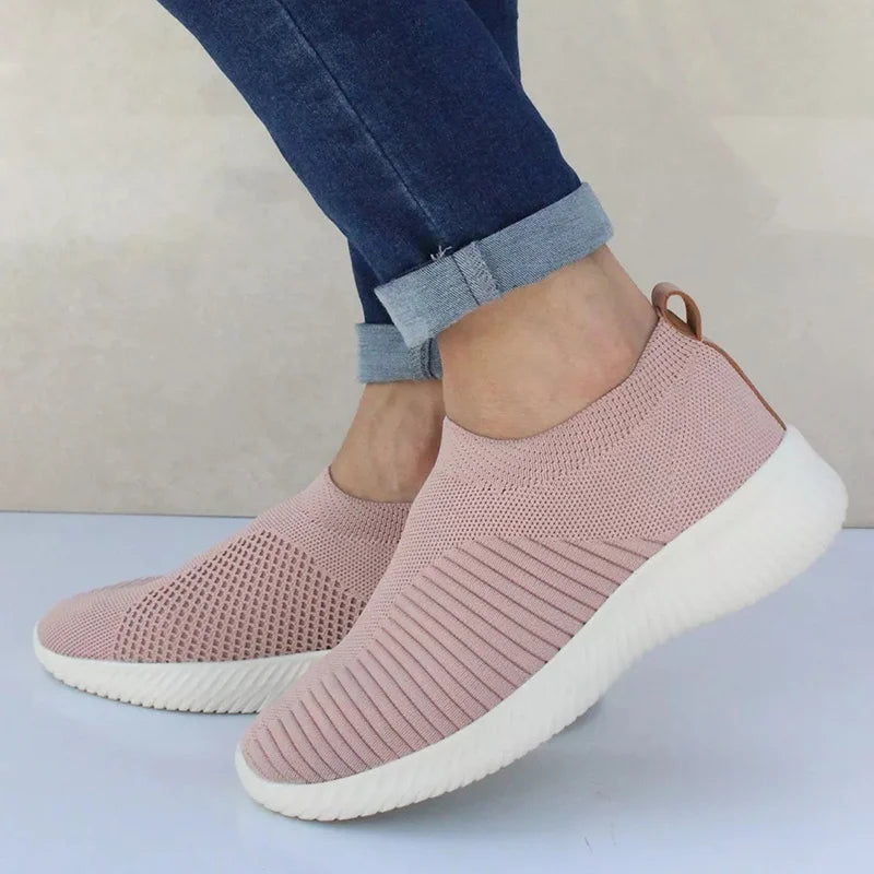 "Women's Slip-On Sock Sneakers & Loafers - Spring/Summer Flat Walking Shoes"