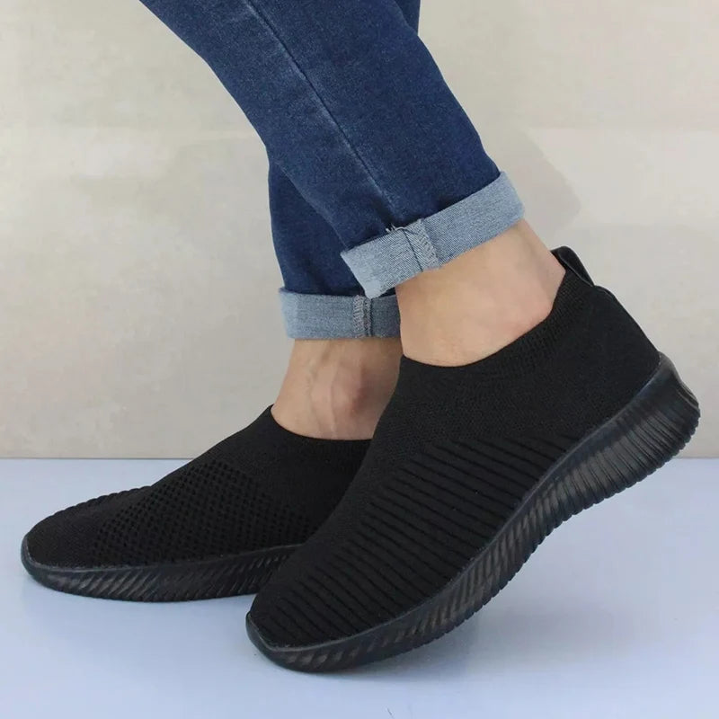 "Women's Slip-On Sock Sneakers & Loafers - Spring/Summer Flat Walking Shoes"