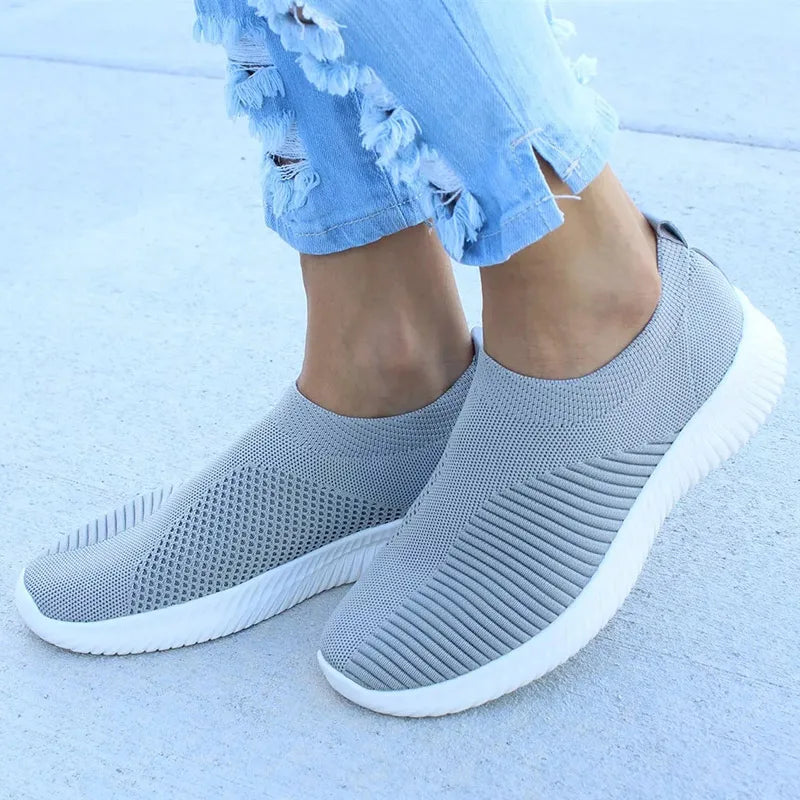 "Women's Slip-On Sock Sneakers & Loafers - Spring/Summer Flat Walking Shoes"