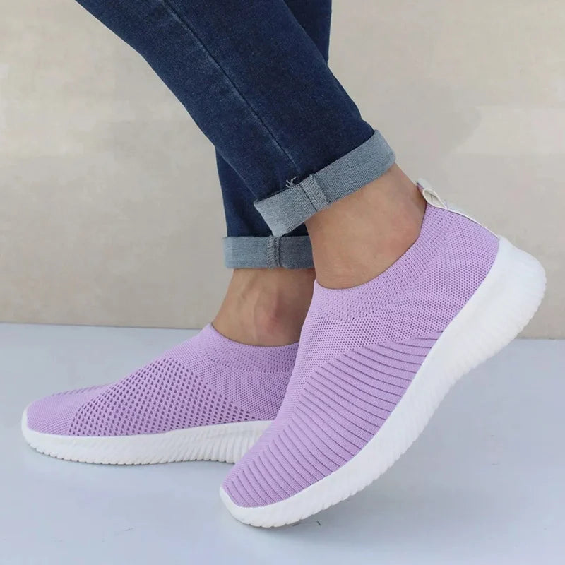 "Women's Slip-On Sock Sneakers & Loafers - Spring/Summer Flat Walking Shoes"