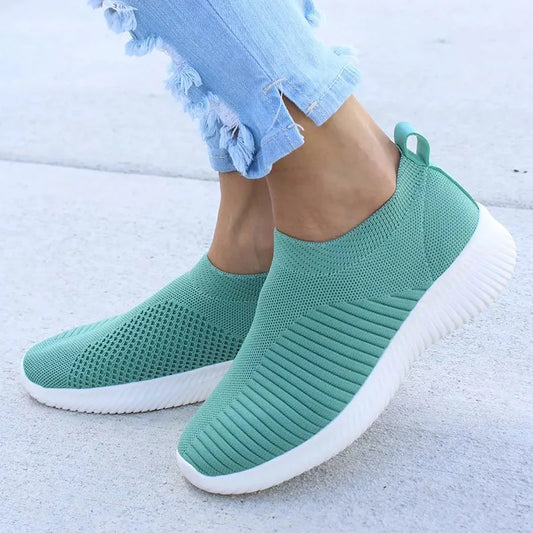 "Women's Slip-On Sock Sneakers & Loafers - Spring/Summer Flat Walking Shoes"