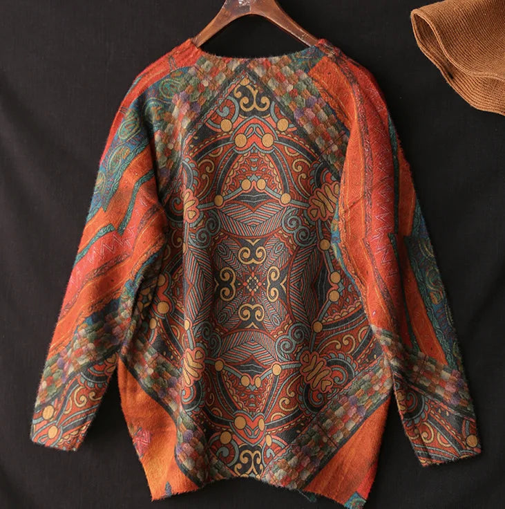 "Cozy Elegance: Handcrafted Embroidered Sweater"