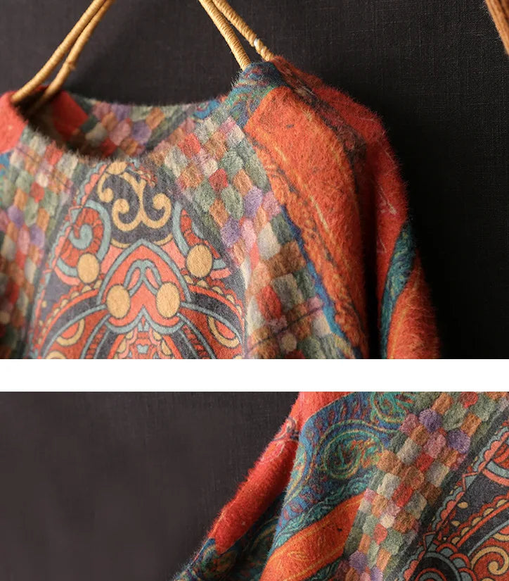 "Cozy Elegance: Handcrafted Embroidered Sweater"