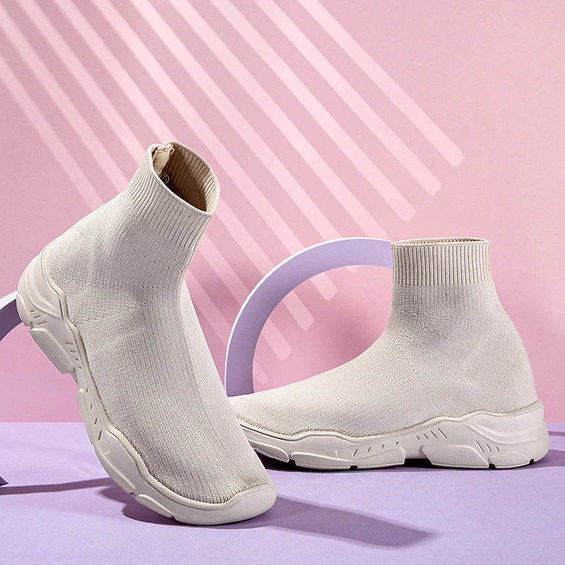 Brand High-Top Slip-On Sneakers for Effortless Style and Comfort