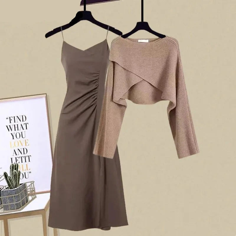 Chic Two-Piece Sweater and Dress Set