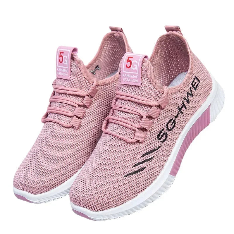 Concise Women's Lace-up Flats - Fashionable Casual Sneakers for Running