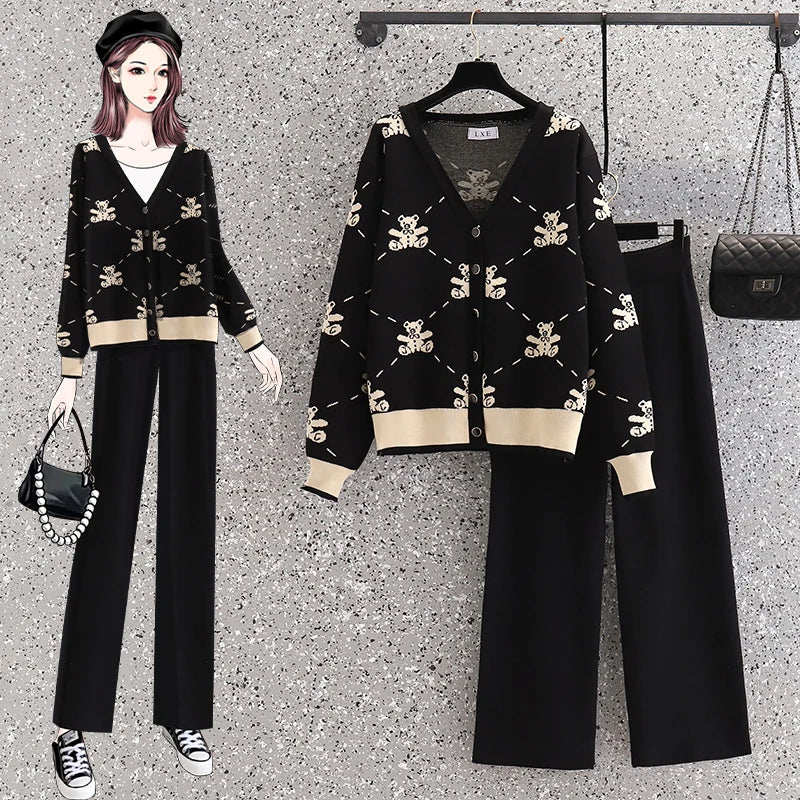 Women's Cardigan Sweater/Trouser 2 Piece  Set