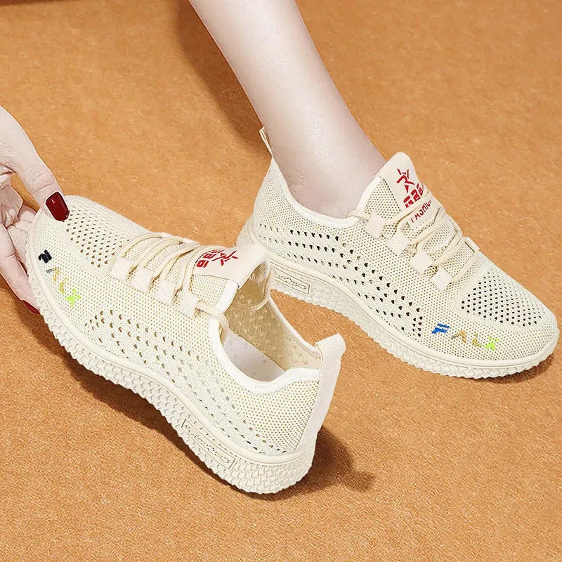 "Summer Elegant Women's Soft Mesh Platform Sneakers – Luxury Running & Casual Tennis Trainers"