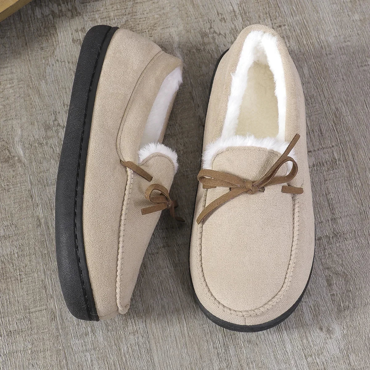 Women's Warm Casual Slip-on Loafers Plush Sneakers Lightweight Fashion Shoes