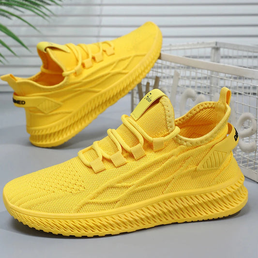 Trendy Women's Knit Mesh Breathable Sneakers - Comfortable Summer Activities