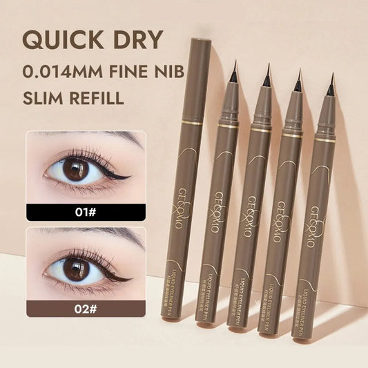 Liquid Eyeliner 0.01mm Super Slim Waterproof Quick Dry Long Lasting Color No Smudging Eyeliner Pencil