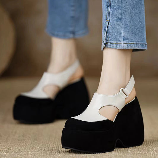 "Luxury Platform Women Sandals - High Thick Bottom Casual Summer Shoes"