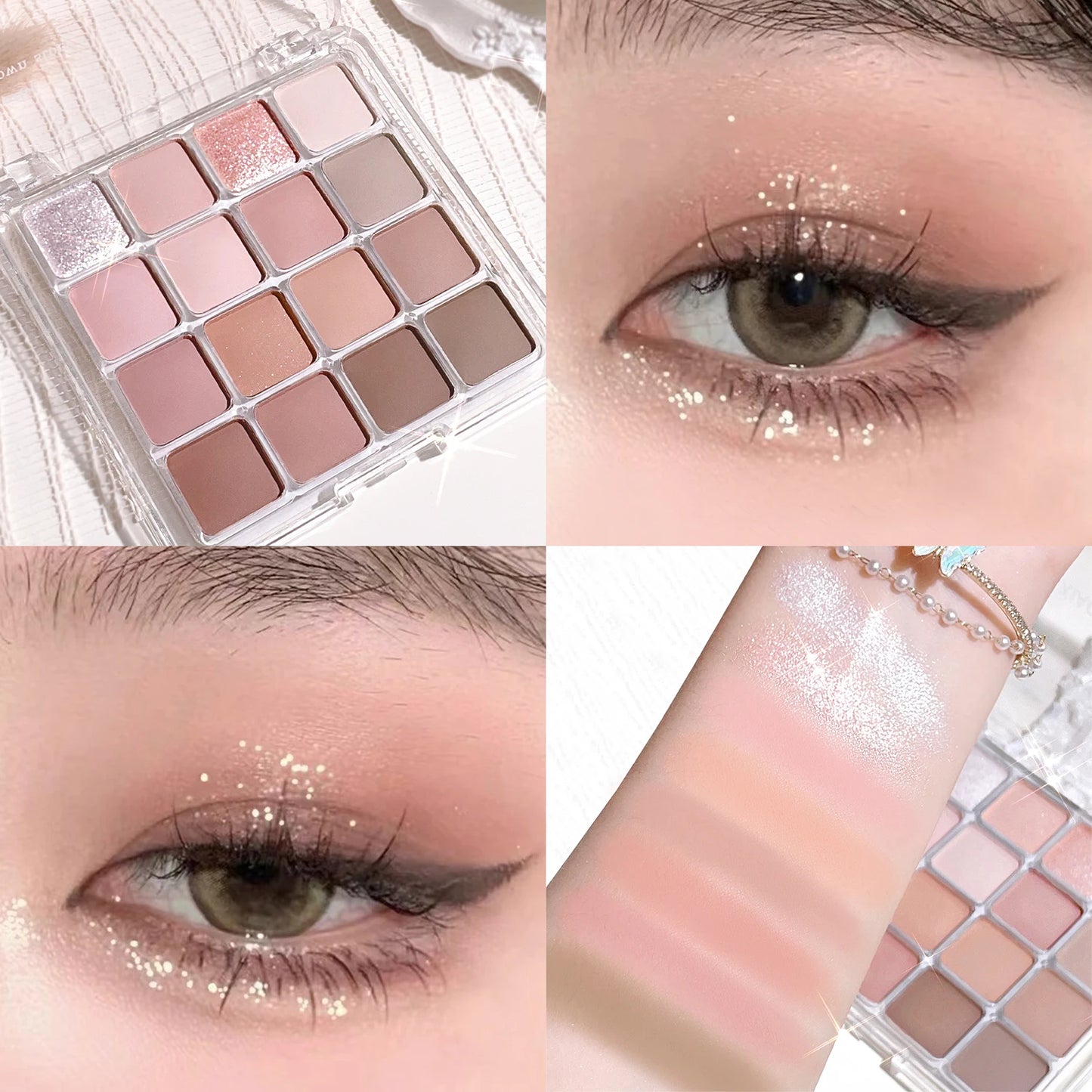 Sixteen-color sunset magic eye shadow plate pearl matte earth color Korean makeup eye shadow