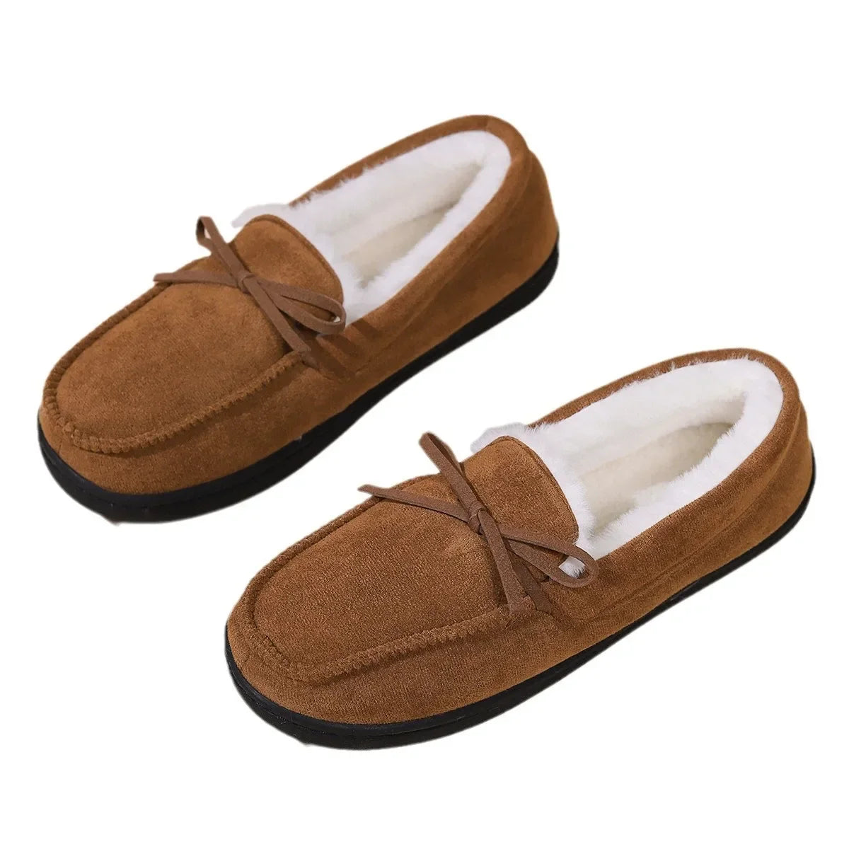 Women's Warm Casual Slip-on Loafers Plush Sneakers Lightweight Fashion Shoes