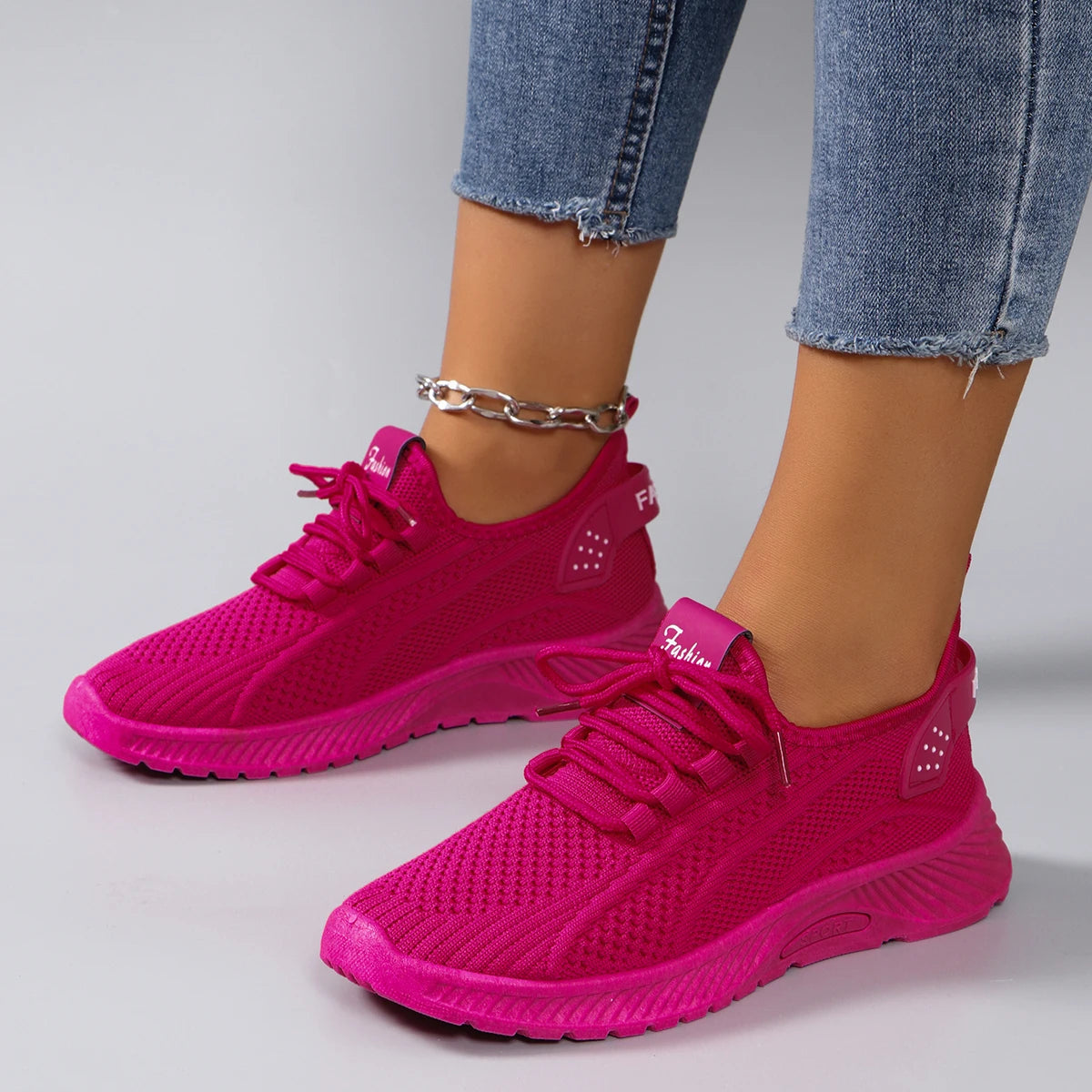 "Fashionable Women's Lightweight Breathable Non-Slip Casual Sports Shoes for Active Lifestyle"