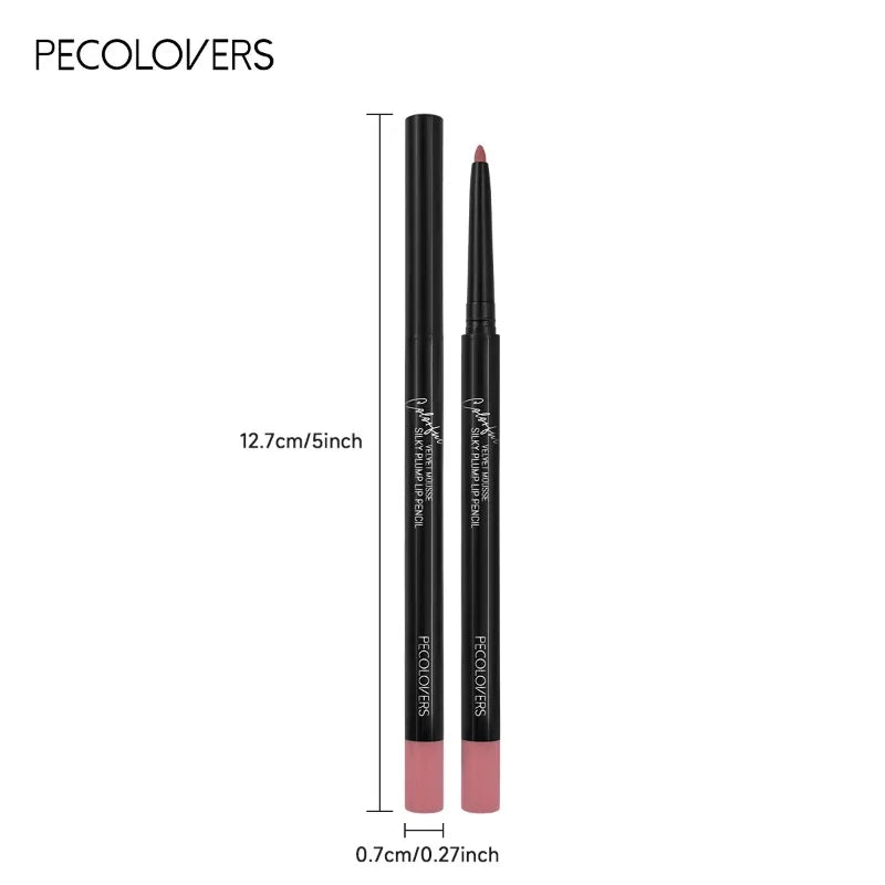 Waterproof Matte Lipliner Pencil Red Contour Tint Lipstick Long Lasting Non-stick Cup Moisturizing Lips Makeup 12 Colors