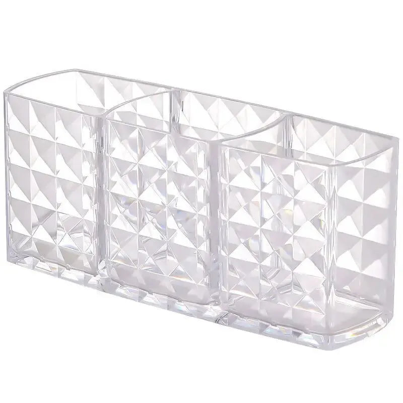 1-piece Diamond Patterned Mirror Cabinet Storage Box, Bathroom, Cosmetics, Lipstick Storage Rack