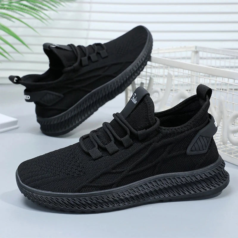 Trendy Women's Knit Mesh Breathable Sneakers - Comfortable Summer Activities