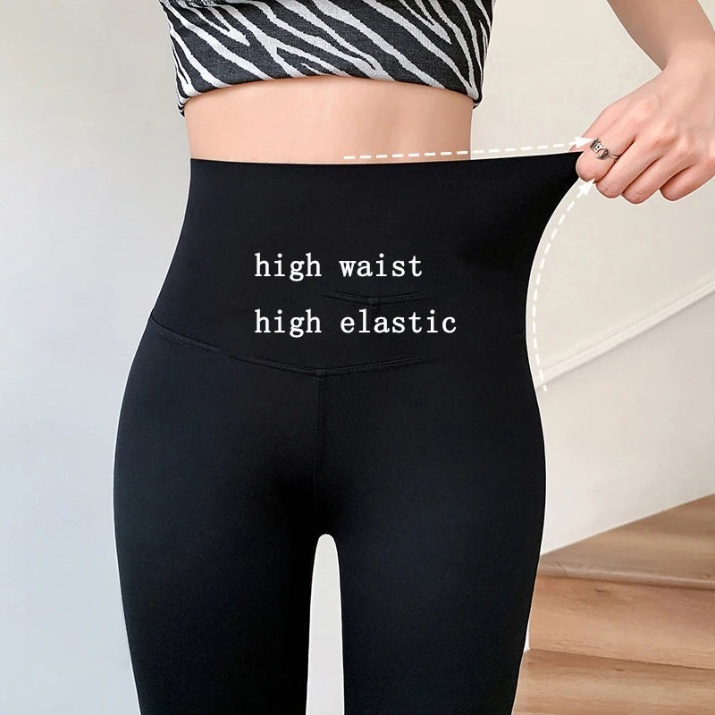 Women Flare Pants Slim High Waist Solid Sexy Shark Flare Pants Fashion Casual Streetwear Elastic Butt Lift Skinny Leggings