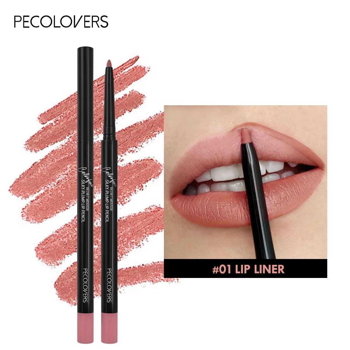 Waterproof Matte Lipliner Pencil Red Contour Tint Lipstick Long Lasting Non-stick Cup Moisturizing Lips Makeup 12 Colors