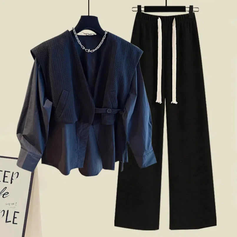 "Chic 2-Piece Set: Stylish Top and Pants for Effortless Elegance"