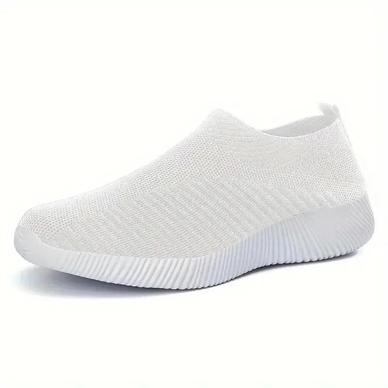 "Women’s Breathable Knitting Sock Sneakers - Casual Flat Walking Shoes"