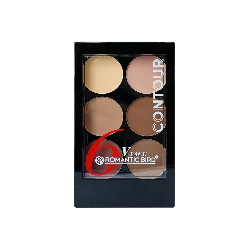 6 Colors Highlight Contouring Powder Palette Face Shadow Contouring Powder Makeup Palette With Brush Face Bronzer Color Collection