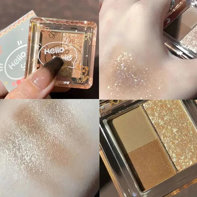 Eyeshadow Color Tray Natural Glitter Matte Makeup Pearl Shimmer Is Waterproof And Sweat Resistant