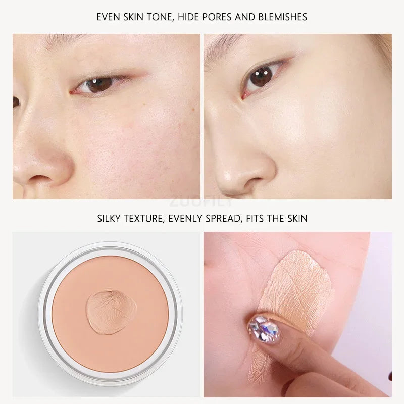 Concealer Foundation Cream Waterproof Lasting Deep Complexion Dark Circles Acne Marks Cover Spot Moisturize Face Makeup Cosmetic