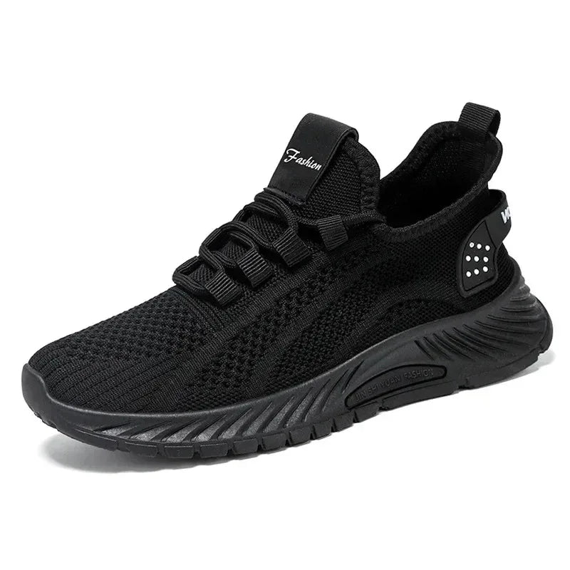 Women's Lightweight Lace-Up Flying Weave Sneakers - Comfortable Non-Slip Athletic Shoes for Gym and Casual Outdoor Wear