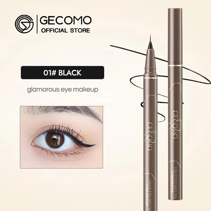 Liquid Eyeliner 0.01mm Super Slim Waterproof Quick Dry Long Lasting Color No Smudging Eyeliner Pencil