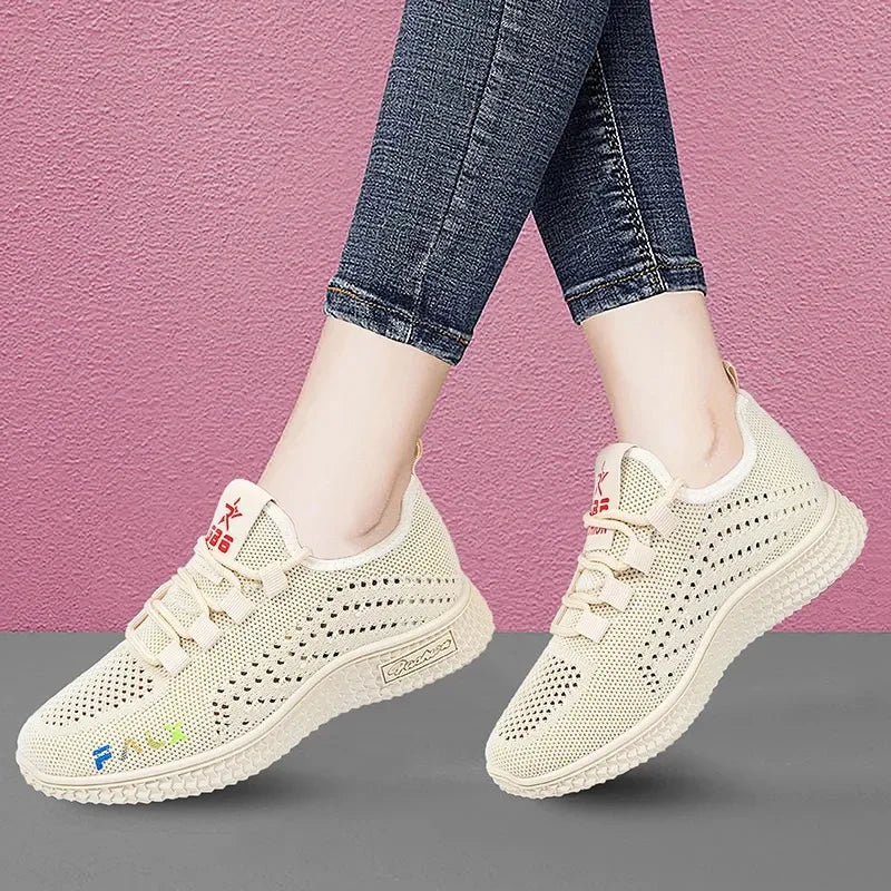 "Summer Elegant Women's Soft Mesh Platform Sneakers – Luxury Running & Casual Tennis Trainers"