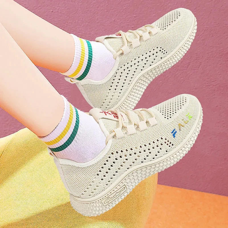 "Summer Elegant Women's Soft Mesh Platform Sneakers – Luxury Running & Casual Tennis Trainers"