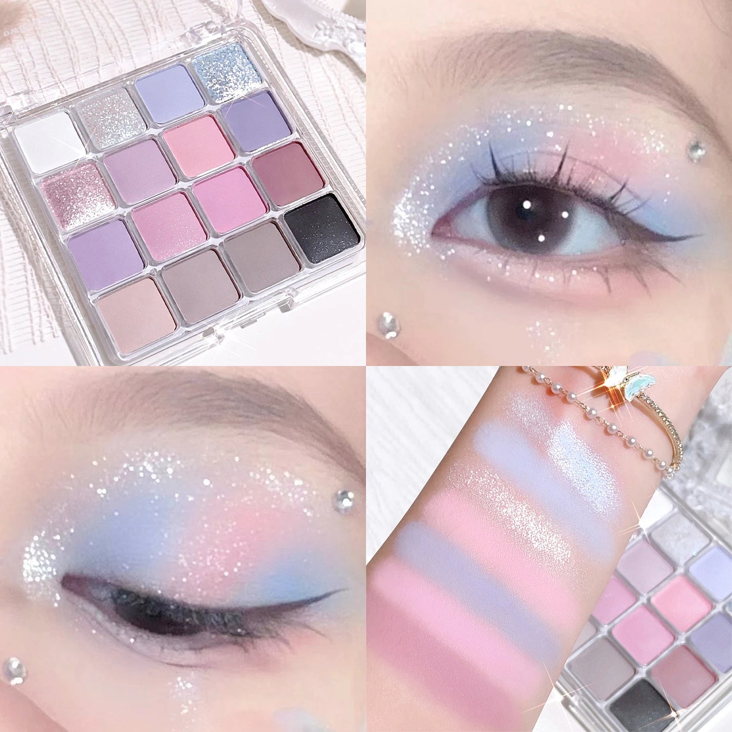 Sixteen-color sunset magic eye shadow plate pearl matte earth color Korean makeup eye shadow